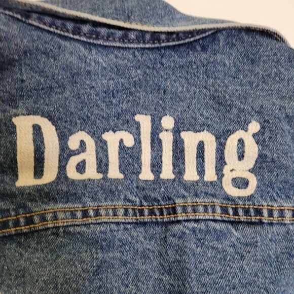 BRANDY MELVILLE x JOHN GALT Darling embroidered denim Jean jacket S SMALL LK NEW - Picture 6 of 8